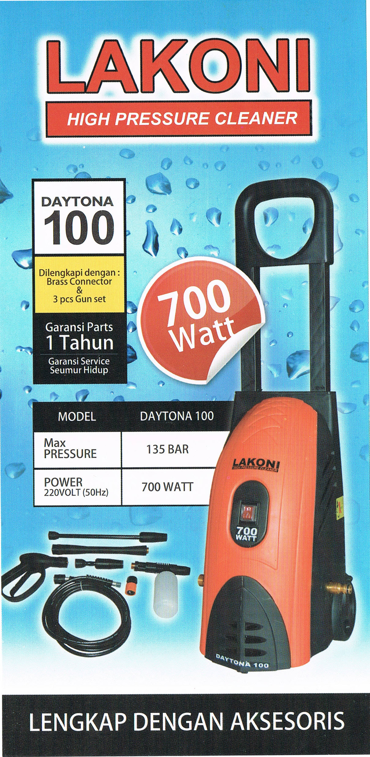 Lakoni DAYTONA100 Mesin Vacuum Cleaner Besar